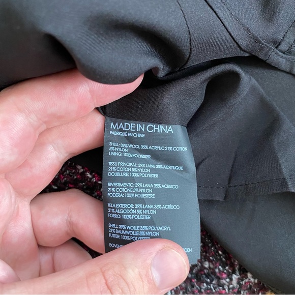 Club Monaco Burgundy Purple Pattern Mini Skirt Size 2 - Picture 2 of 7